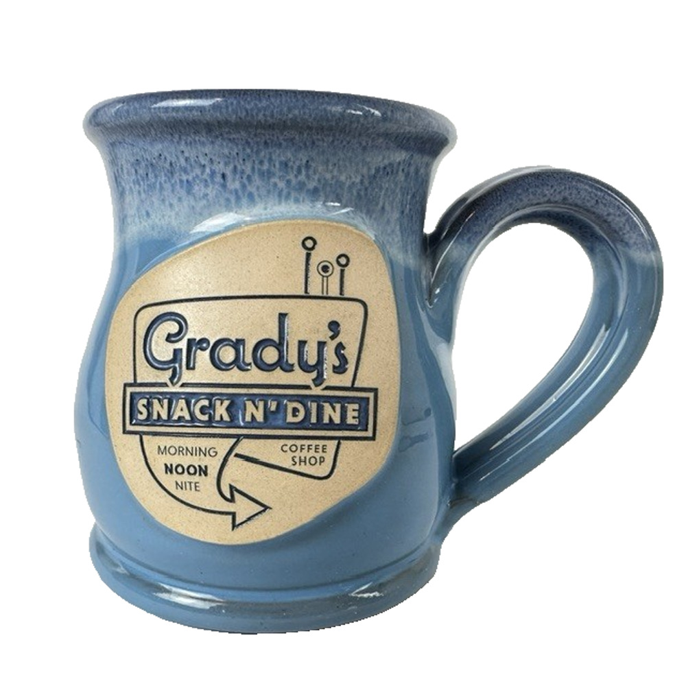 Deneen Pottery Grady's Snack N' Dine Mug/Cup Retro Coffee Shop Hand Thrown
